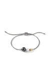 JOHN HARDY STERLING SILVER AND 18KT YELLOW GOLD CLASSIC CHAIN 1.8MM PULL THROUGH PEARL BRACELET