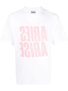 Aries Inside Out Graphic-print Relaxed-fit Cotton-jersey T-shirt In Weiss