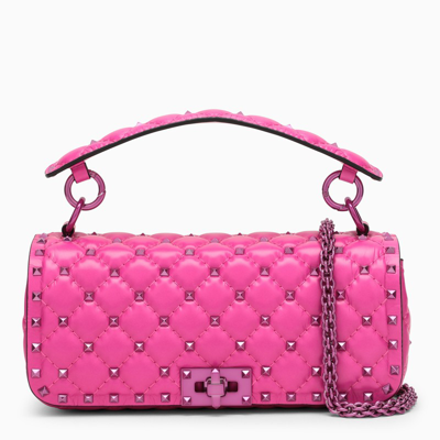 Valentino Garavani Rockstud Spike Pink Pp Leather Shoulder Bag