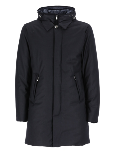 Woolrich Pacific Padded Jacket In Melton Blue