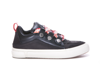 Marcelo Burlon County Of Milan Leather Ticinella Low Top Sneakers With Maxi Strings In Black