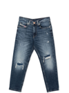 DIESEL STRAIGHT JEANS WITH A WORN EFFECT
