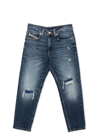 Diesel Straight Jeans With A Worn Effect In Blue