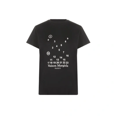 Maison Margiela Logo-print Short-sleeve T-shirt In Black