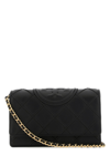 Tory Burch Black Leather Fleming Clutch