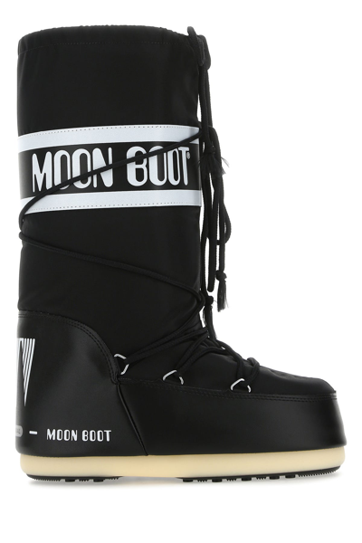 Moon Boot Icon Nylon Boots In Black