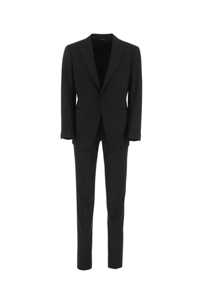 Tom Ford Black Stretch Wool Suit Black  Uomo 56