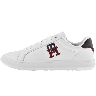 Tommy Hilfiger Leather Monogram Trainers White