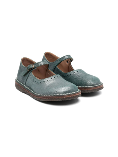 Pèpè Kids' Alice Buckle-fastening Ballerina Shoes In Blue