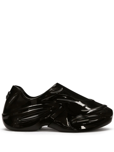 Dolce & Gabbana 20mm New Toy Shiny Rubber Trainers In Black