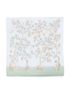 Atelier Choux Printed Cotton Blanket In Blue