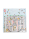 Atelier Choux Printed Cotton Blanket In Blue