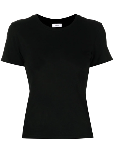 Sprwmn Ribbed Baby Tee Shirt Tee Shirt In Black