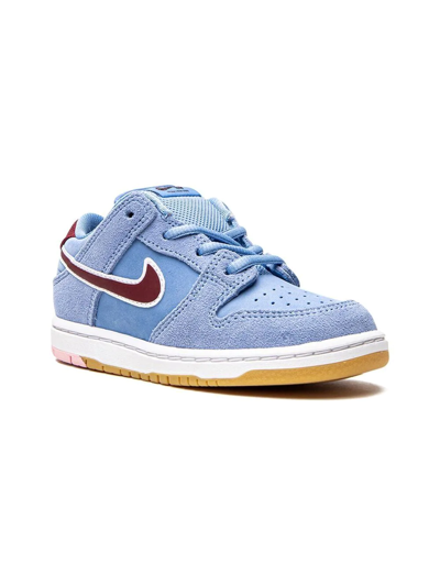 Nike Kids' Dunk Low Pro Sb Trainers In Valor Blue/team Maroon