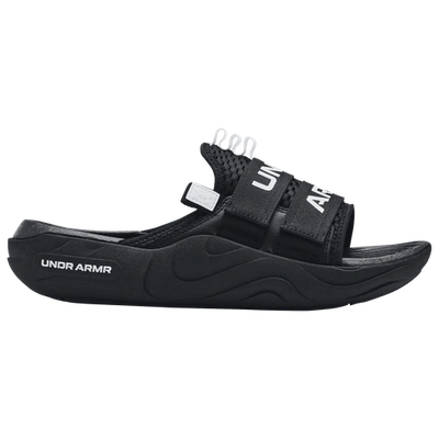 Under Armour Mens  Alpha Slides In Black/white