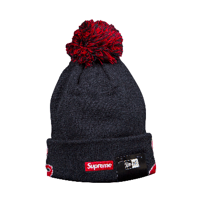 Pre-owned Supreme X New Era Script Cuff Beanie 'navy' In Blue