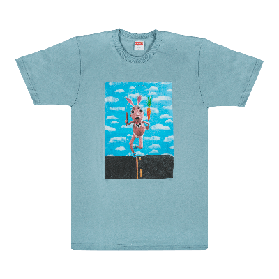 Pre-owned Supreme Mike Hill Runner T-shirt 'slate' In Blue