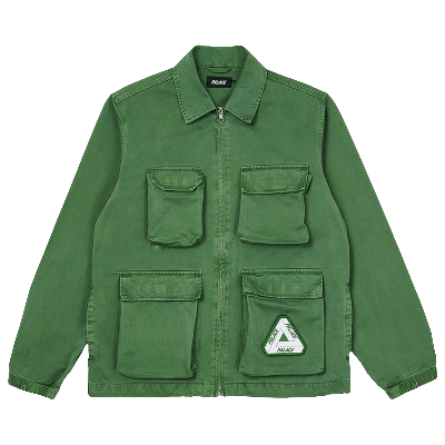 Pre-owned Palace Garment Dyed Jacket 'olive' In Green