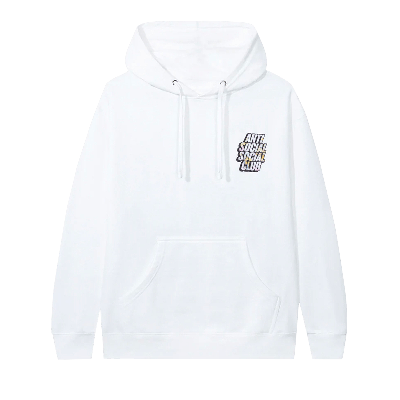 Pre-owned Anti Social Social Club Drop A Pin Hoodie 'white'