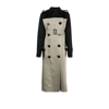 Sacai Cotton Gabardine Double-breasted Trench Coat In Black