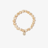 Sydney Evan 14k Yellow Gold Shell Mother Of Pearl Diamond Beaded Bracelet In Gold