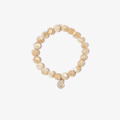 SYDNEY EVAN 14K YELLOW GOLD SHELL MOTHER OF PEARL DIAMOND BEADED BRACELET,CJP2652Y160818643425