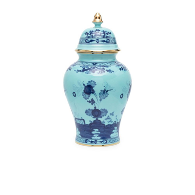 Ginori 1735 Blue East Italian Printed Vase