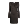 Bottega Veneta Mini Dark Brown With Front Cross-over In Fluid Viscose Woman In Brown