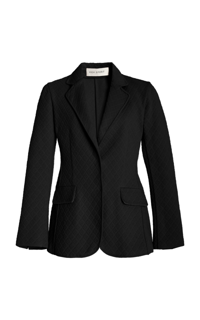 High Sport Remi Diamond-jacquard Jacket In Black