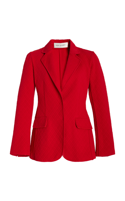 High Sport Remi Diamond-jacquard Jacket In Red