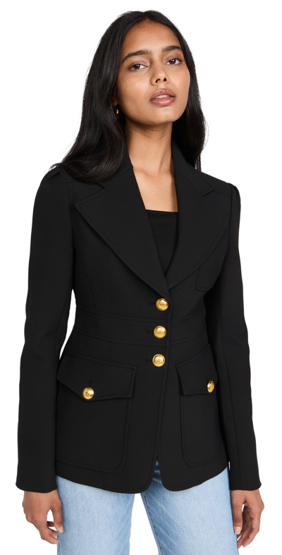 A.l.c Amelia Tailored Military Blazer Jacket In Black