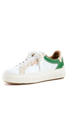 Tory Burch Sneaker Ladybug In White And Green Leather