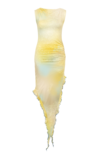 Siedres Eva Tie-dyed Midi Dress In Multicolour