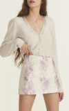 Loveshackfancy Women's Charma Floral Mini Skirt In Purple,pink