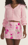 Loveshackfancy Women's Charma Floral Mini Skirt In Purple,pink