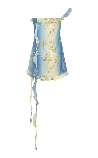blue sequin dress motel rocks Sequin-Butterfly Long-Sleeve Formal Dress main image 1