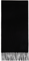 Max Mara Black Cashmere Wsdalia Scarf In 008 Black