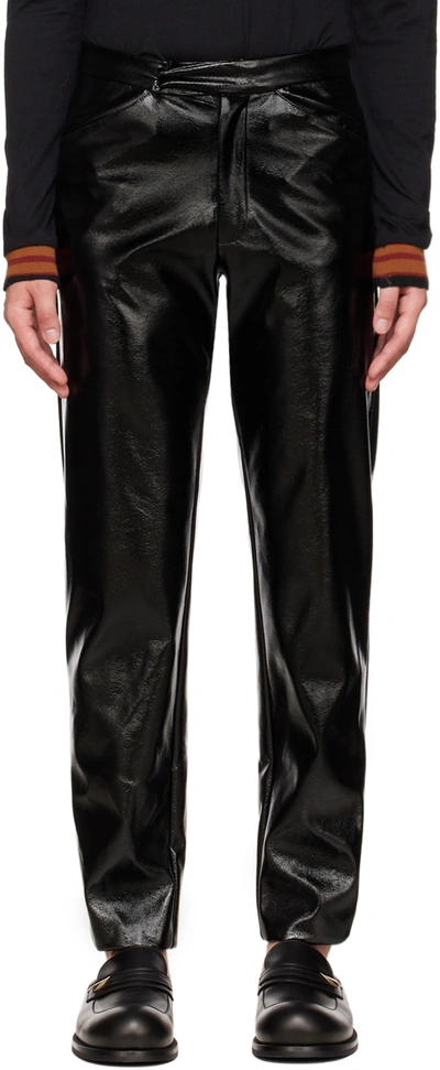 Anna Sui Ssense Exclusive Black Leather Pants