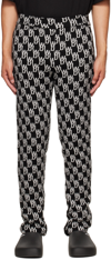 We11 Done Black Jacquard Lounge Pants In Black