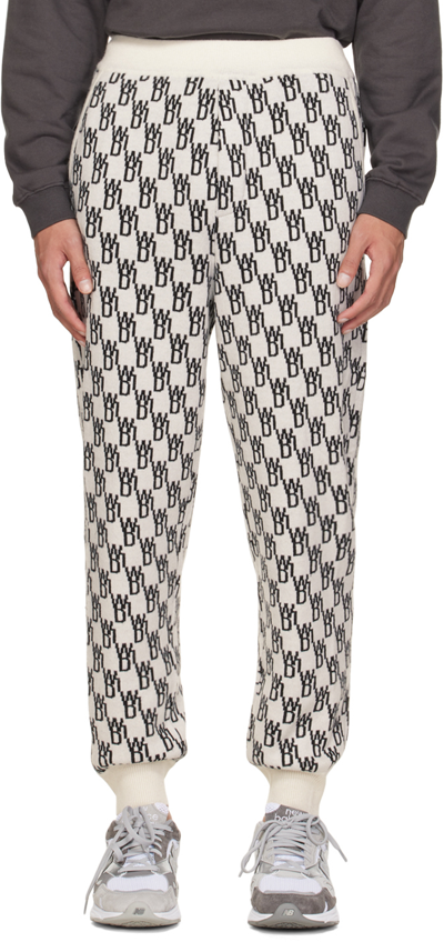 We11 Done Off-white Tapered Lounge Trousers In Ivory