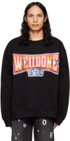 We11 Done Black Print Sweatshirt In Black