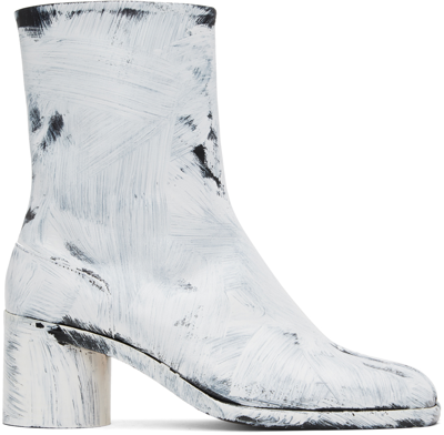 Maison Margiela Tabi Leather Bianchetto Boots In White