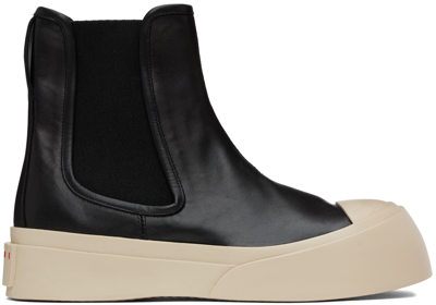Marni Black Pablo Chelsea Boots In 00n99 Black