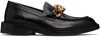 VERSACE BLACK CURB CHAIN LOAFERS