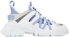 MCQ BY ALEXANDER MCQUEEN WHITE & BLUE ORBYT DESCENDER 2.0 SNEAKERS