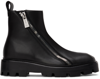 GMBH BLACK DOUBLE ZIP BOOTS