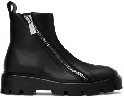 Gmbh Black Double Zip Ankle Boots