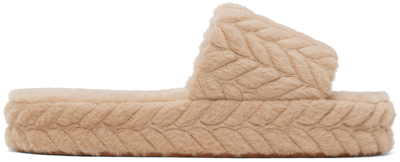 Agnona Beige Soft Spazzolino Sandals In N16 Buttermilk