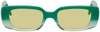 Our Legacy Green Samhain Sunglasses In Peppermint Twist