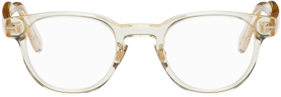 Tom Ford Transparent Blue Block Round Glasses In 039 Shint Transparen